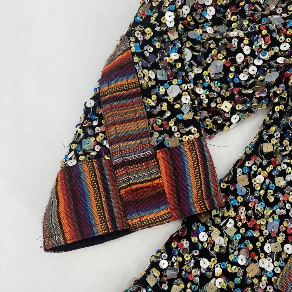 Berek Size Small Multi Color Sequin Snap Front Bo… - image 6